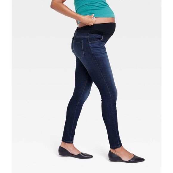 Ingrid and Isabel Maternity Skinny Jeans With Bellyband Size 4 - Picture 3 of 8
